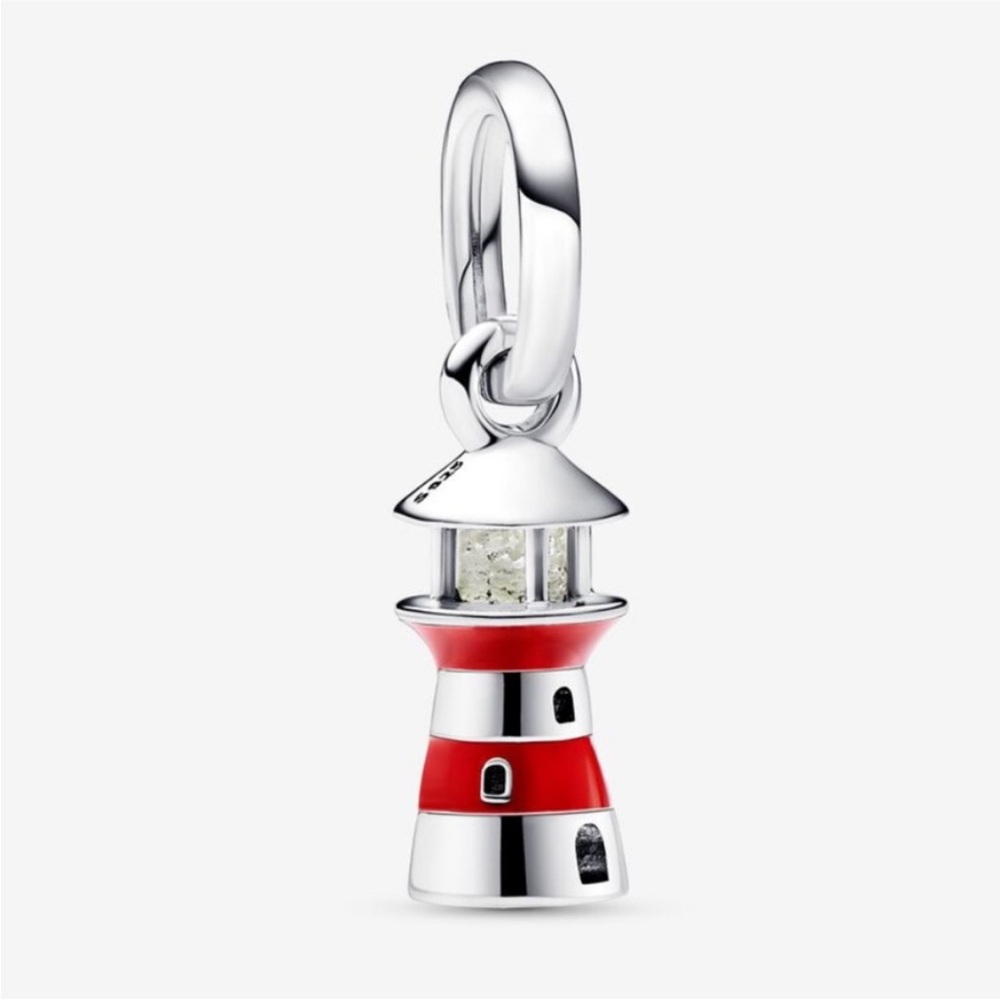 NWOT Glow-in-the-dark Lighthouse Dangle Charm Sterling Silver 925